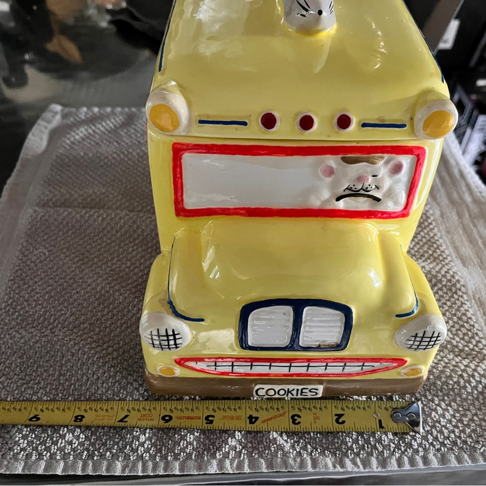 Mouse bus cookie jar